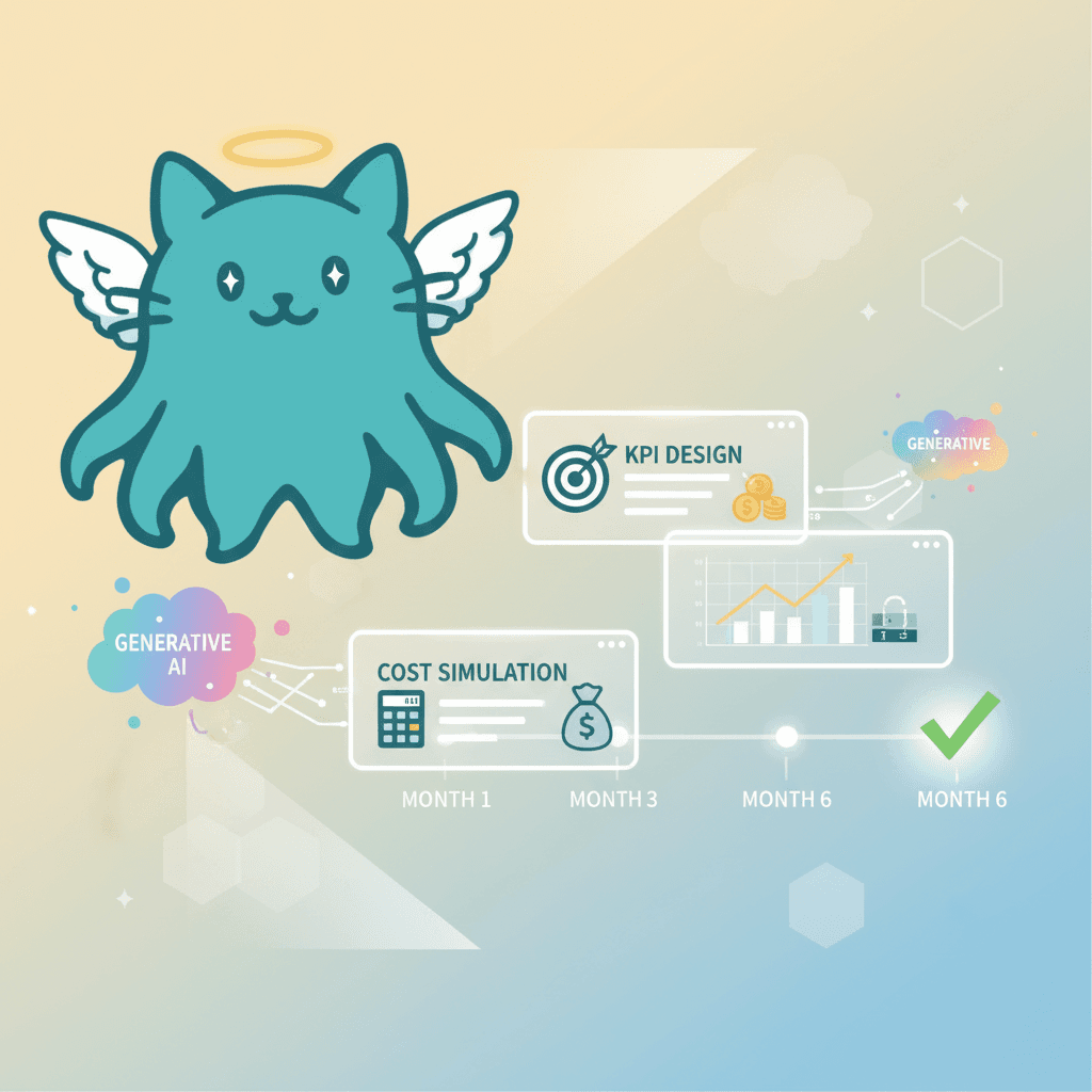 生成AIのROI評価が6カ月で形になる!KPI設計とコスト試算の実践ガイド
