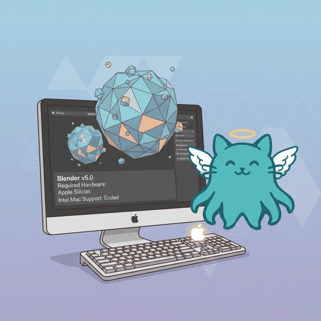 Blender 5.0はApple Silicon必須に──Intel Macサポート終了、システム要件も大幅変更
